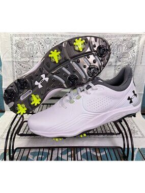 Under Armour HOVR UA Drive Pro S3 Waterproof Golf Shoes 3026919-100 Mens Sz 10